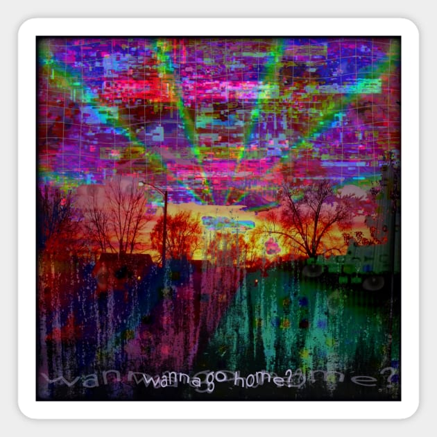 LSD Sky (Wanna Go Home?) Magnet by Psych0kvltz